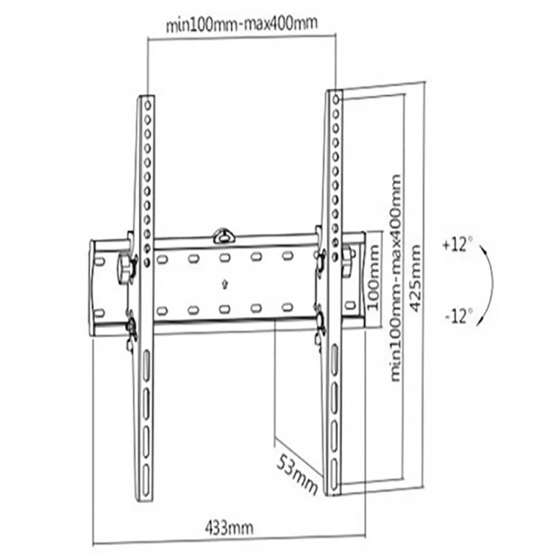 Wall mount KIVI Basic-22F Fixed, VESA 200x200