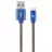 Cablu USB Cablexpert Blister Type-C/USB2.0,  AM/CM,  2.0 m,  Cablexpert Cotton Braided Bllue Jeans,  CC-USB2J-AMCM-2M-BL