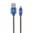 Кабель USB Cablexpert Blister MicroUSB/USB2.0,   1.0 m,  Cablexpert Cotton Braided Blue Jeans,  CC-USB2J-AMmBM-1M-BL