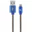 Cablu USB Cablexpert Blister MicroUSB/USB2.0,   2.0 m,  Cablexpert Cotton Braided Blue Jeans,  CC-USB2J-AMmBM-2M-BL