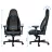 Fotoliu Gaming NobleChairs Icon NBL-ICN-PU-BPW Black/White, Metal, Piele eco, Gazlift, 150 kg, 165-190 cm, Negru, Alb