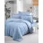 Lenjerie de pat Cottony SLPSL Stripe Satin Light Blue, 2 persoane Euro, Satin de Lux, Albastru deschis