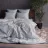 Lenjerie de pat Cottony SLPSL Stripe Satin Light Gray N9, 2 persoane, Satin de Lux, Gri deschis