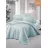 Lenjerie de pat Cottony SLPSL Stripe Satin Menta, 2 persoane, Satin de Lux, Menta