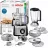 Robot de bucatarie BOSCH MC812M865, 1250 W, 3.9 l, 3 viteze, Functie pulse, Inox, Negru