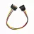 Кабель SATA Cablexpert power extention cable, 0.3 m, CC-SATAMF-01