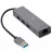 Концентратор USB Cablexpert A-AMU3-LAN-01, 3.0 Hub 3-port with built-in LAN port