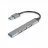 Концентратор USB GEMBIRD UHB-U3P4-01, Silver, USB  3.0 Hub 4-port, 1*USB3.0; 3*USB2.0