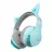 Casti cu microfon EDIFIER G5BT CAT Blue / Bluetooth Gaming On-ear headphones with microphone, RGB, 3.5mm / Bluetooth V5.2, Playback time 20 hours (light on); 36 hours (light off), Cute detachable cat ear with hall sensors, foldable design