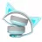 Casti cu microfon EDIFIER G5BT CAT Blue / Bluetooth Gaming On-ear headphones with microphone, RGB, 3.5mm / Bluetooth V5.2, Playback time 20 hours (light on); 36 hours (light off), Cute detachable cat ear with hall sensors, foldable design