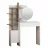 Masa de toaleta Mobiland MUP DRESSING TABLE, PAL, Alb, Stejar