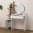 Masa de toaleta MLAND MUP DRESSING TABLE, PAL, Alb, Stejar