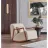 Fotoliu Dogtas LILY Armchair, GK.2220/BM.2220, Oak, chenille white, Stofa