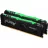 Модуль памяти KINGSTON 32GB (Kit of 2*16GB) DDR4-2666 FURY®, Beast DDR4 RGB, PC21300, CL16, 1Rx8, 1.2V, Auto-overclocking, Asymmetric BLACK low-profile heat spreader, Dynamic RGB effects featuring Kingston FURY Infrared Sync technology, Intel XMP Ready (Extreme Me