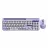 Kit (tastatura+mouse) Havit KB832GCM, Smartphone Cradle, 109 Keys, Fn Keys, 5 buttons, 1600dpi, 1xAAA/1xAA, 2.4Ghz, EN, Purple/White.