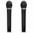 Microfon SVEN SVEN MK-715, Two plastic wireless dynamic microphones for karaoke, radio / 6.3 mm plug, up to 30 m distance, LED, black