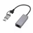 Adaptor de retea GEMBIRD Gembird A-USB3AC-LAN-01, USB 3.1 + type-C Gigabit network adapter, Chipset RTL8153, space grey