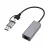 Адаптер сетевой GEMBIRD Gembird A-USB3AC-LAN2G-01, USB 3.1 2.5G Gigabit network adapter, Chipset RTL8156B, USB Type-A + Type-C combo-connector, space grey