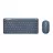 Kit (tastatura+mouse) TRUST Trust  Lyra Multi-Device Compact Wireless keyboard and mouse set, RF 2.4GHz, Bluetooth, 800-1600 DPI, Silent click, FN keys, USB-A, USB-C, Rechargeable battery, 301g, US, Blue