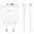 Зарядное устройство XO Wall Charger XO + Lightning Cable, 2USB, Q.C3.0+PD 20W, L137, white