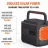 Мобильная электро-станция Jackery Jackery "Explorer 2000 Pro" Portable Power Station, Capacity: 2160Wh, AC Output: 2200W, LCD, 2* USB-A, 2*USB-C, 3*AC Output, 1 Car port, DC Output, 2000 Cycles Lithium-ion, Weight:19.5kg, 31x27x38cm, Charge 0-100% in 2 Hour, Black/Orange