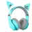 Наушники с микрофоном EDIFIER Edifier HECATE G5BT CAT Turquoise / Bluetooth Gaming On-ear headphones with microphone, RGB, 3.5mm / Bluetooth V5.2, Playback time 20 hours (light on); 36 hours (light off), Cute detachable cat ear with hall sensors, foldable design