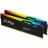 RAM KINGSTON 16GB DDR5-5200MHz  Kingston FURY Beast RGB (Kit of 2x8GB) (KF552C36BBEAK2-16),  CL36-40-40, 1.25V, AMD EXPO 1.0/Intel XMP 3.0, Black