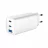 Incarcator GEMBIRD 3-port 65 W GaN USB-C/USB-A fast charger, White, TA-UC-PDQC65-01-W