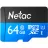 Карта памяти Netac Netac MicroSD P500 Standard 64GB, w/SD adapter NT02P500STN-064G-S