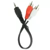 Кабель аудио 3.5mm stereo to RCA plug GEMBIRD CCA-458/0.2 20 cm