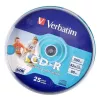 CD Disk  VERBATIM CD-R   Printable  25*Cake,  Verbatim,  700MB,  52x,  AZO,  Printable ID Brand 