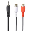 Кабель аудио  Cablexpert CCA-406 3.5mm stereo plug to 2 x phono sockets 0.2 meter cable,  Cablexpert 