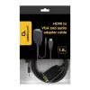 Кабель видео HDMI, VGA+3.5mm jack Cablexpert A-HDMI-VGA-03-6  male-male,  1.8m