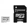 Карта памяти MicroSD 64GB TRANSCEND TS64GUSD300S-A Class 10,  UHS-I (U1),  SD adapter