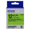 Картридж струйный  EPSON 12mm/9m,  Fluor Blk/Green,  LK4GBF C53S654018 