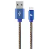 Кабель USB  Cablexpert Blister Type-C/USB2.0,  AM/CM,  2.0 m,  Cablexpert Cotton Braided Bllue Jeans,  CC-USB2J-AMCM-2M-BL 