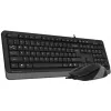 Kit (tastatura+mouse)  A4TECH F1010 Black/Grey 