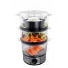 Oala de fiert cu aburi 7.5 l,  400 W,  3 zone gatire,  Inox,  Gri,  Negru ESPERANZA STEAM VOLCANO EKG009 