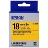 Cartus  EPSON 18mm/9m Pastel Black/Yellow,  LK5YBP,  C53S655003 