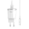 Зарядное устройство  Hoco C37A Thunder power single port charger set Lightning White 