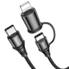 Кабель  Hoco X50 2-in-1 Exquisito PD charging data cable Black 