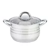 Кастрюля с крышкой 6.5 l,  24 cm,  Inox,  Inox  Maestro Mr-3513-24 