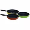 Tigaie cu capac 24 cm,  Aluminiu,  Antiaderenta,  Galben,  Rosu,  Verde Maestro Mr-1200-24 