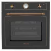 Встраиваемая  электрическая духовка 67 l,  6 functii,  Grill,  Timer,  Curatare traditionala,  Negru WOLSER WL-TR06 Rustik Black V A