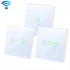 Intrerupator Smart  OEM WIFI Smart Touch Light switches 3 Gang EU Type No Neutral 