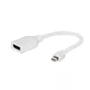 Cablu video  Cablexpert A-mDPM-DPF-001-W,  White Adapter DP F to mini DP M