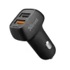 Aвтомобильное зарядное устройство  TRUST Qmax 30W Ultra-Fast Dual USB Car Charger with QC3.0 Fast-charge with up to 12W power or ultra-fast charge with 18W power and QuickCharge 3.0,  Total output power (max): A,  W 30