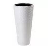 Ghiveci pentru flori  Form Plastic Makata Slim D39,6 cm, H79,5 cm, V63 l, v13,7 l, alb 