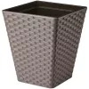 Ghiveci pentru flori  Form Plastic Rattana L39 cm, l39 cm, H44 cm, V41l, v15.96 l, cafeniu-inchis 