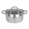 Кастрюля с крышкой 4.6 l, ⌀ 22 cm, 12 x 22 x 31.5 cm, Inox RESTO 92004 